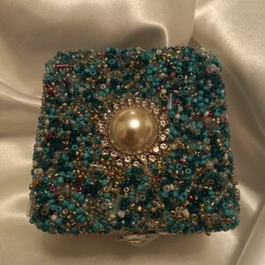 Handmade mimi jewerly box and rings size  925 silver ring size 7